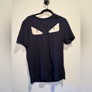 Fendi 2019 Monster Motif Dark Blue T-Shirt